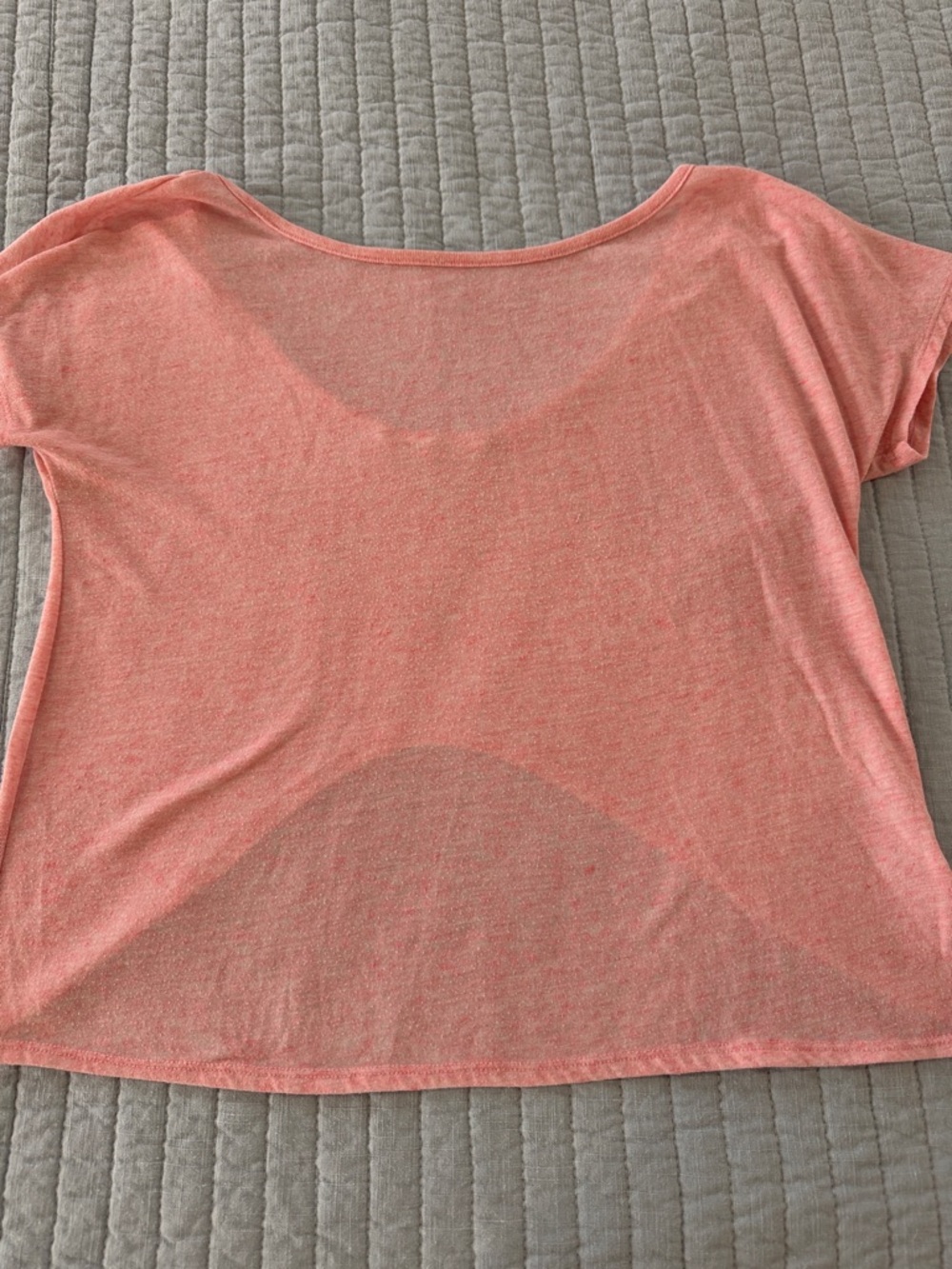 Victoria's Secret Coral Scoop Neck Short Sleeve Top